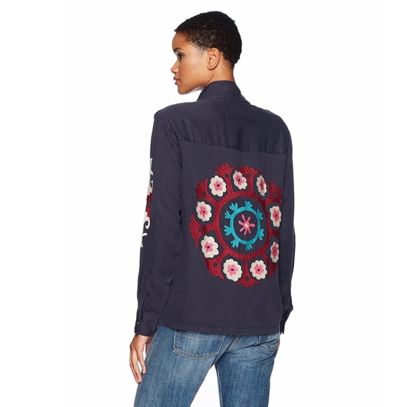 RAILS ELLIOT Button Down Embroidered Jacket Shirt - Picture 2 of 10